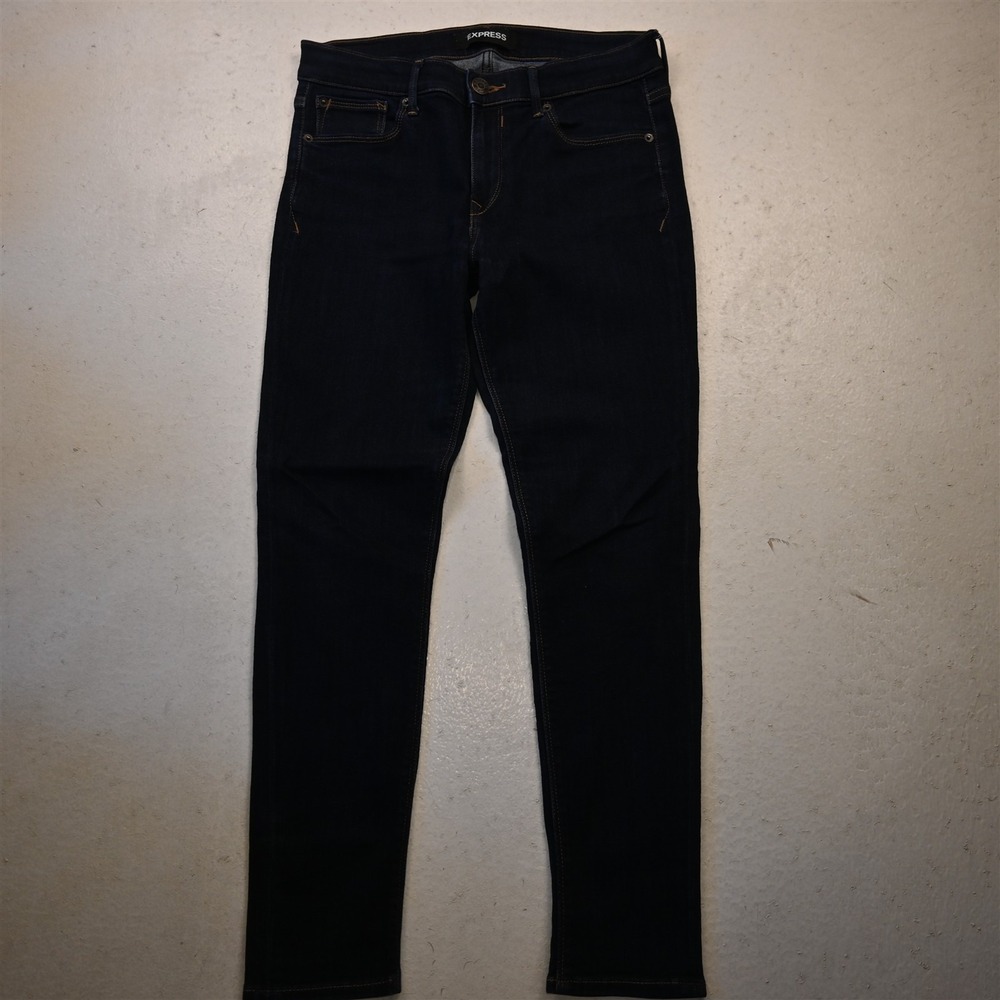 Express 8 Short Mid Rise Jegging Rinse Stretch Denim Womens Jeans